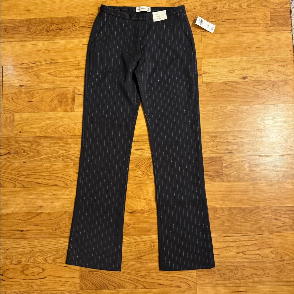 Abercrombie & Fitch Black Dress Pants with Flared Cut